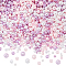 2 Sets Plastic Beads, No Hole, Round, Orchid, 3~7.5mm, about 750~1000pcs/set