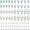 NBEADS 40 Pcs Jewelry Clasps with 40 Pcs Open Jump Rings, 4 Sizes Rainbow Color Lobster Claw Clasps 304 Stainless Steel Connector Rings for DIY Necklaces Bracelet Jewelry Making
