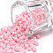 Glass Seed Beads, Baking Paint Seed, Small Craft Beads for DIY Jewelry Making, Round, Pink, 3mm, Hole:1mm, about 666pcs/30g