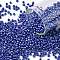 Glass Seed Beads, Opaque Colors Lustered, Round, Blue, 2mm, Hole: 1mm, about 30000pcs/pound