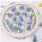 Transparent PVC Plastic Cabochons, with Sequin, Purple, Grape, 35x28mm