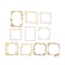 10Pcs Retro Hollow Out Scrapbook Paper Pads, Frame Scrapbook Paper, Mixed Color, Rectangle, 72~90x72~75x0.1mm, Inner Diameter: 50.5~69x46~50.5mm