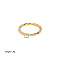 Stainless Steel Bamboo Joint Ring, Non-fading Fashion Ring, Real 18K Gold Plated, US Size 8(18.1mm)