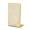 Microfiber L Shaped Jewelry Display Stands for Earrings, Bracelets, Rings, with Aluminium Alloy Base, Beige, Rectangle, Golden, 9x5.2x14.2cm