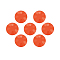 Hotfix Rhinestones, Czech Rhinestone, Flat Back & Faceted, Half Round, Coral, SS34, 7~7.3mm, about 288pcs/bag