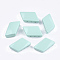 Spray Painted Alloy Multi-Strand Links, For Tile Elastic Bracelets Making, Quadrangle, Aquamarine, 16x8x5mm, Hole: 1mm