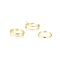 Brass Cuff Toe Rings, Stackable Rings, Mixed Style, Golden, 13.5~14mm, 3pcs/set