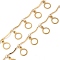 304 Stainless Steel Link Chains, with Spool, Soldered, Ring, Golden, 8.5x11.5x0.5mm, 5m/roll