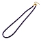 Nylon Milan Cord Necklace Making, with Brass Findings and Stainless Steel Claw Lobster Clasps, Golden, Long-Lasting Plated, Indian Red, 17.91~18.31 inch(45.5~46.5cm)