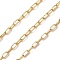 Brass Cable Chains, Lead Free & Cadmium Free, Rack Plating, Long-Lasting Plated, with Spool, Soldered, Real 18K Gold Plated, 5x2.5x0.8mm