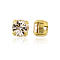 Preciosa® MAXIMA Crystal in Sew-On Cup, Czech Crystal, 719 35 021 Chaton(Round), Golden, 00520 Light Gold Quartz, SS16(3.8~4mm)