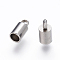 Tarnish Resistant 304 Stainless Steel Cord Ends, Stainless Steel Color, 10x6mm, Hole: 1.8mm, Inner Diameter: 5mm