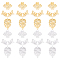 DICOSMETIC 24Pcs 3 Styles Stainless Steel Leaf link charms Hollow Plant Charms Pendants Golden Jewelry Accessories for Necklace Bracelet Earrings Jewelry Making DIY Craft