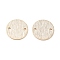 Brass Link Connectors, Long-Lasting Plated, Flat Round, Real 24K Gold Plated, 12x0.7mm, Hole: 1.5mm