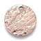 Ion Plating(IP) 304 Stainless Steel Charms, Textured, Laser Cut, Flat Round, Rose Gold, 10x1mm, Hole: 1.4mm
