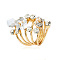Alloy Rhinestone Multi-layer Rings, European and American Exaggerated Large Spring Ring Jewelry, Crystal