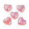 UV Plating Acrylic Cabochons, Iridescent, Heart, Light Coral, 11.5~12x12~12.5x4mm