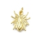 Brass Pendants, Spider Charms, Long-Lasting Plated, Lead Free & Cadmium Free, Rack Plating, with Jump Ring, Real 18K Gold Plated, 16x15x3mm, Hole: 3mm