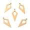 Ion Plating(IP) 201 Stainless Steel Pendants, Quadrangle, Golden, 22x10x1mm, Hole: 1.5mm