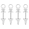 Brass Pendant Bails, Pendulum, Platinum, 42x12mm, Hole: 9mm, 4 sets/box