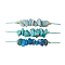 3Pcs 3 Styles Gemstone Braided Bead Bracelets, with Brass Beads, Chip, Inner Diameter: 2-7/8 inch(7.3cm), 1pc/style