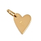 304 Stainless Steel Charms, with Jump Rings, Heart with Letter Charms, Golden, Letter T, 10x8.5x1.5mm, Hole: 4x2.5mm