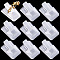 39Pcs Plastic Ring Holder, Ring Display Stand, Rectangle, Clear, 2.4x1.65x1cm