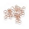 PVD Vacuum Plating 304 Stainless Steel Open Jump Rings, Rose Gold, 21 Gauge, 4x0.7mm, Inner Diameter: 2.4mm