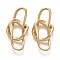 Ion Plating(IP) 304 Stainless Steel Link Connectors, Knot Shape, Golden, 25x12x4mm, Hole: 5~6x5mm