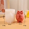 3D No Speaking Owl Scented Candle Silicone Molds, Candle Making Molds, Aromatherapy Candle Mold, White, 7x9cm, Inner Diameter: 5.9x8.4cm