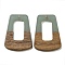 Resin & Walnut Wood Pendants, Geometric Charms, Trapezoid, 37.5x27x3.5mm, Hole: 2mm