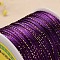 Round Polyester Metallic Cord, Indigo, 2mm, 100meter/roll
