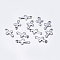 Tarnish Resistant 304 Stainless Steel Tiny Cross Charms, Stainless Steel Color, 12x7x1mm, Hole:1.2mm