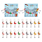 NBEADS 20 Pcs Flamingo Stitch Markers, Number Beads Alloy Crochet Marker Charms Removable 304 Stainless Steel Clasps Locking Stitch Marker for Knitting Weaving Sewing Jewelry Making