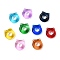Glass Beads, Cat, Mixed Color, 14.5x14x4.5mm, Hole: 6mm