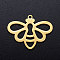 201 Stainless Steel Pendants, Bees, Golden, 19x24.5x1mm, Hole: 1.4mm