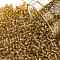 TOHO Round Seed Beads, Japanese Seed Beads, (22B) Silver Lined Medium Topaz, 11/0, 2.2mm, Hole: 0.8mm, about 1110pcs/bottle, 10g/bottle