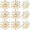 Brass Bead Caps, Multi-Petal Flower, Real 24K Gold Plated, 14x12.5x3.5mm, Hole: 1.5mm, 50pcs/box