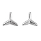 Non-Tarnish 304 Stainless Steel Charms, Fishtail Charms, Stainless Steel Color, 9.5x10.5x3mm, Hole: 2.5x0.5mm