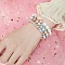 3Pcs 3 Size Synthetic Imperial Jasper Round Beaded Stretch Bracelets Set, Gemstone Jewelry for Women, Pale Turquoise, Inner Diameter: 2-1/8 inch(5.5cm), Beads: 6~10mm, 1Pc/size