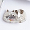 PVC Hair Clips, with Metal Finding, Coffee, 51x27mm