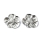 Non-Tarnish 304 Stainless Steel Stud Earrings, Flower, Stainless Steel Color, 39x38.5mm