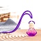 8ML Polygon Glass Perfume Bottles Air Freshener Diffuser Bottle Hanging Ornamen, with Wood Lid, for Car Rear View Mirror Decoration, Dark Violet, 200mm, Capacity: 8ml(0.27fl. oz)