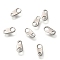 Non-Tarnish 304 Stainless Steel Chain Tabs, Chain Extender Connectors, Stainless Steel Color, 6x3x0.5mm, Hole: 1~1.8mm