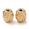 Brass Beads, Cadmium Free & Nickel Free & Lead Free, Barrel, Real 18K Gold Plated, 5.5x5mm, Hole: 1.2mm