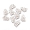 Tarnish Resistant 201 Stainless Steel Pendants, Laser Cut, Word Live Love Laugh, Stainless Steel Color, 17x12x1mm, Hole: 1.5mm