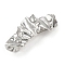 Alloy with Iron Clip Hair Barrettes, Hair Accessories for Women Girls, Platinum, Stick, 32x78x18mm