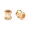 Brass Beads, Long-Lasting Plated, Vase, Real 18K Gold Plated, 6.5x6x6mm, Hole: 3.5mm