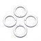 Spray Painted CCB Plastic Linking Rings, Quick Link Connectors, For Jewelry Link Chains Making, Round Ring, Silver, 45x3mm, Inner Diameter: 32mm