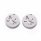 Non-Tarnish 201 Stainless Steel Pendants, Manual Polishing, Flat Round with Bird, Stainless Steel Color, 16x1.5mm, Hole: 1.5mm